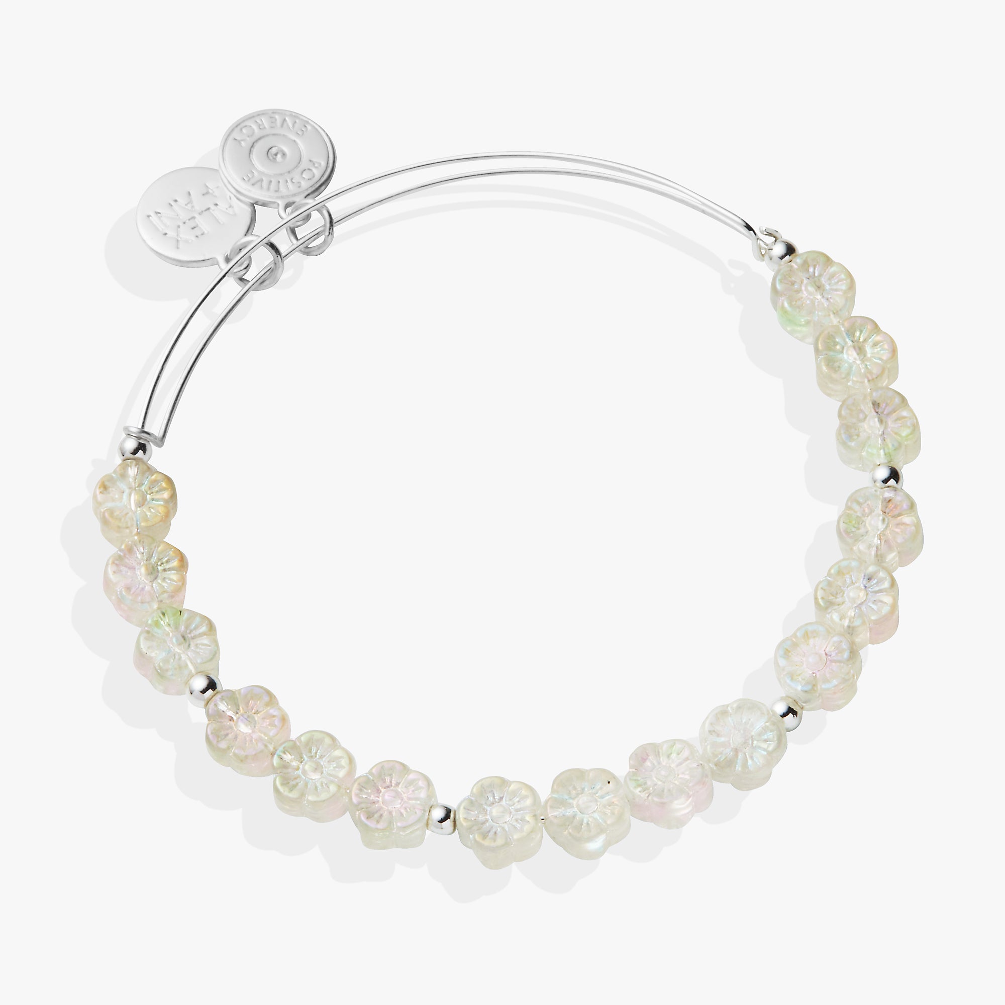 Floral Beaded Charm Bangle Bracelet for Women - Elegant Handmade Beaded Jewelry for Boho Style, Party & Wedding Accessories