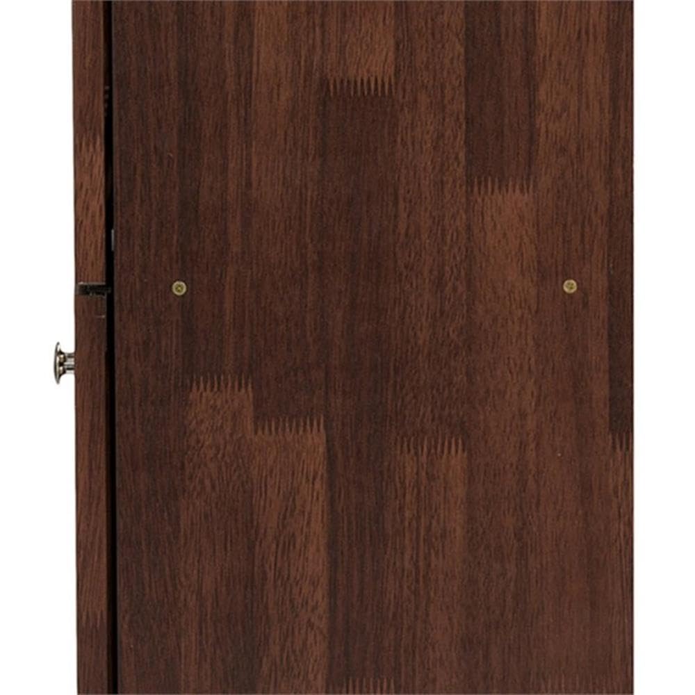 Baxton Studio Fernanda Modern 4-Door Oak Shoe Cabinet - Contemporary Brown Wooden Entryway Storage Organizer for Shoes, Hats & Accessories | Perfect for Hallway, Foyer & Mudroom Organization