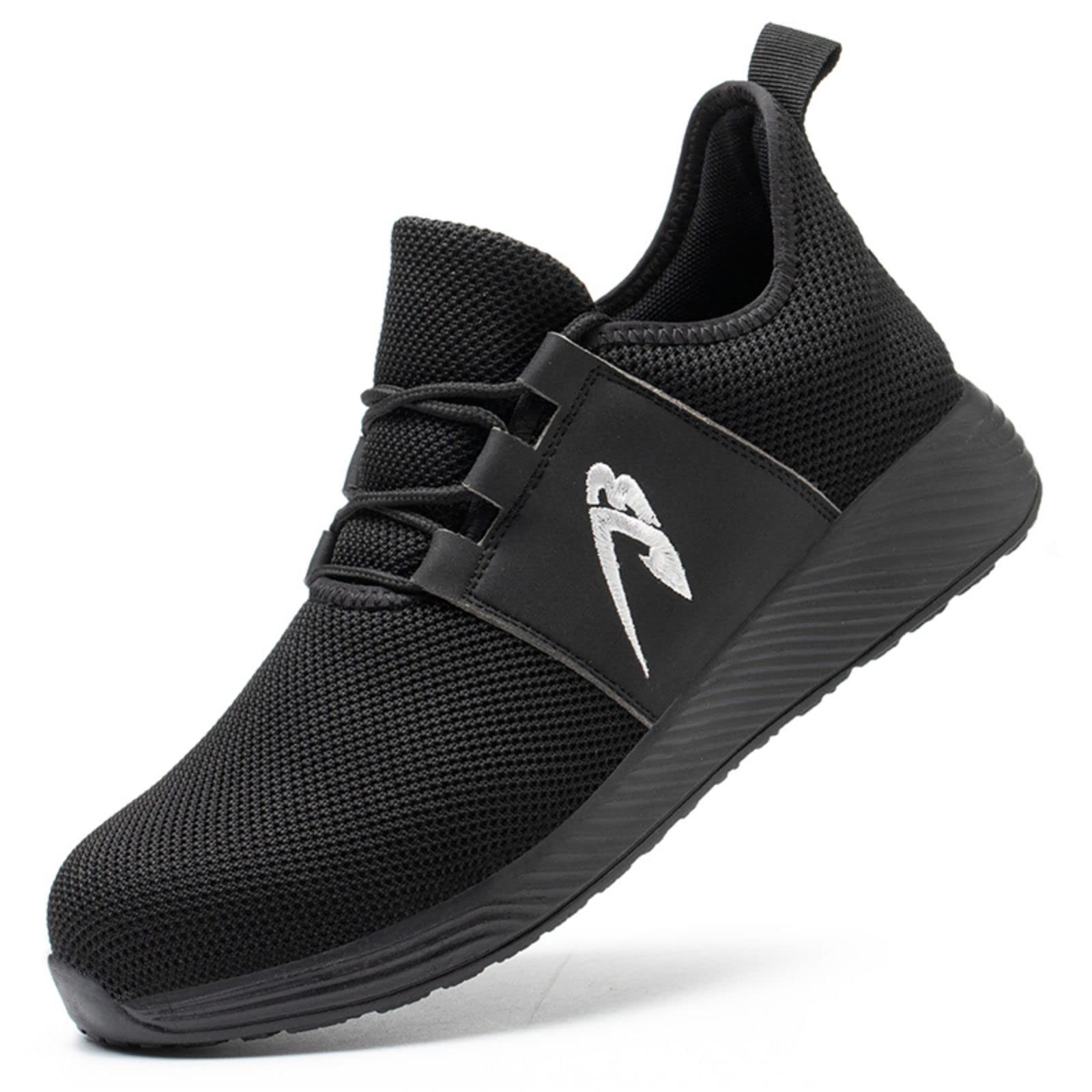Lightweight Steel Toe Work Shoes - Breathable Safety Shoes for Men & Women | OSHA Compliant Protective Footwear for Construction, Warehouse & Industrial Workers