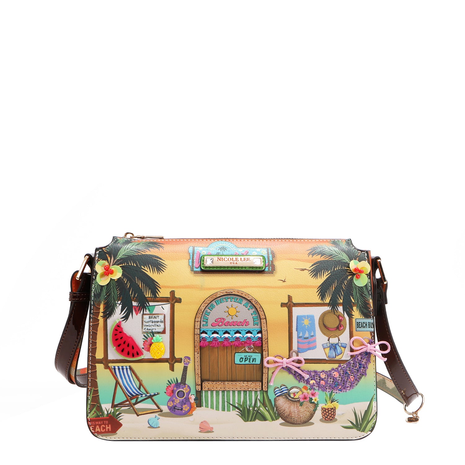 Stylish Sun and Sand Crossbody Bag for Women - Lightweight & Water-Resistant Beach Shoulder Bag - Perfect for Travel, Shopping, and Outdoor Adventures