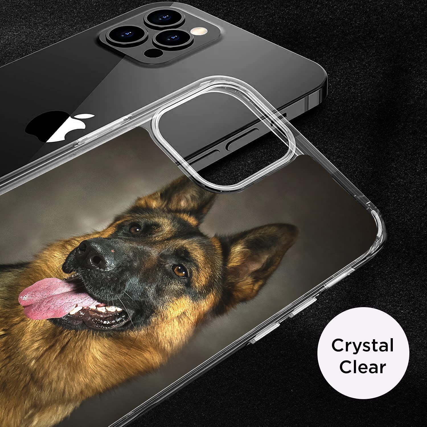 German Shepherd Dog Shockproof Clear Phone Case Compatible with iPhone 13 - Durable Protection for Everyday Use, Outdoor Adventures & Pet Lovers