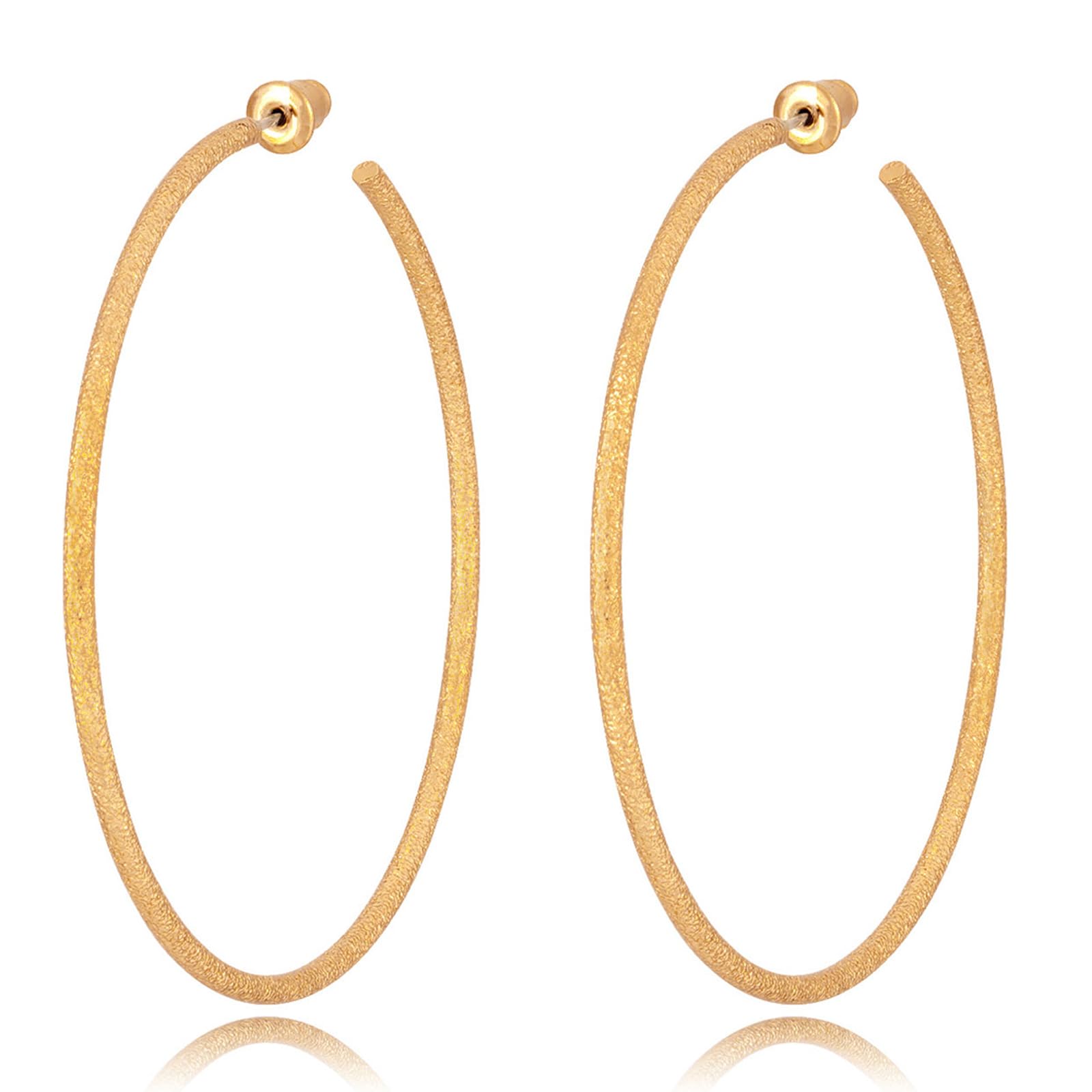 14K Gold Plated Hoop Earrings for Women - Elegant Spiral Brushed Ball Dangle Drop Earrings in Gold & Silver | Perfect Gift for Her, Birthday, Anniversary & Special Occasions | Everyday Wear, Office & Party Jewelry