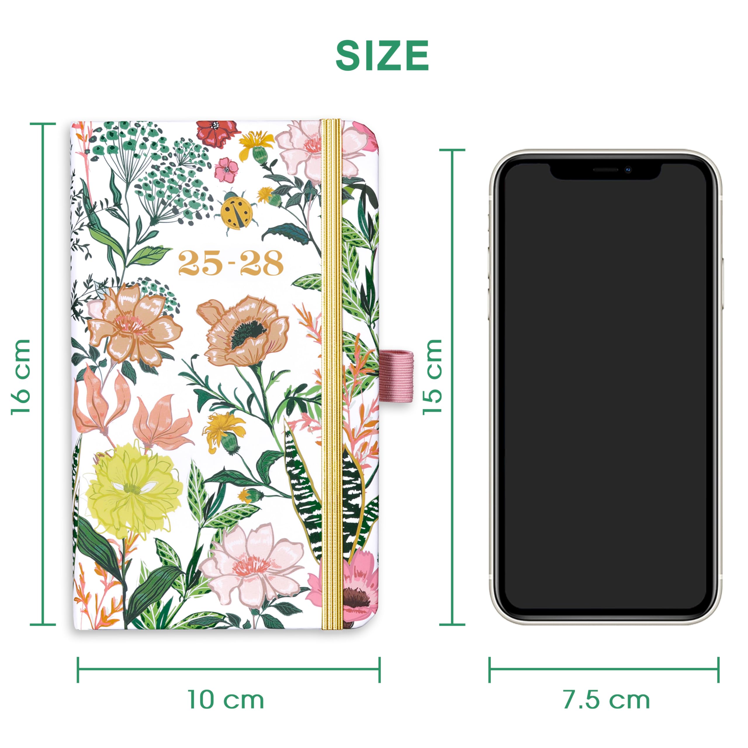 2025-2028 3-Year Monthly Pocket Planner - Small Purse Calendar (3.8