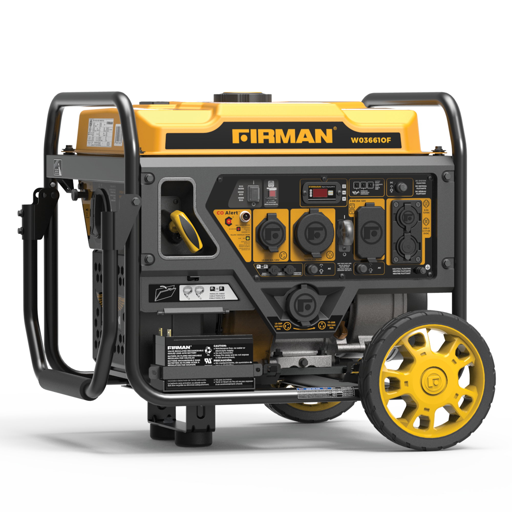 4500W Portable Inverter Generator with CO Alert & Recoil Start - Open Frame Design for Camping, RV Trips & Emergency Power Backup