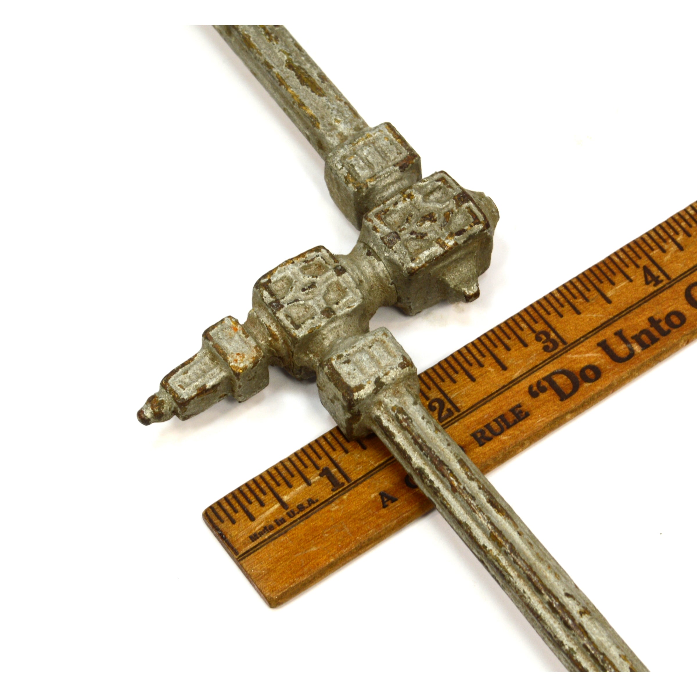 Vintage Ornate Brass Pot Filler Faucet - Double Arm Articulated Kitchen Sink Faucet - Antique Salvaged Hardware - Perfect for Farmhouse & Victorian Style Kitchens