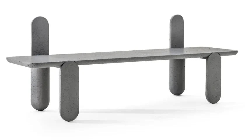 CIMENTO® Lido Bench - Modern Outdoor Concrete Bench for Patio, Garden, and Backyard Decor | Durable Weather-Resistant Seating Furniture