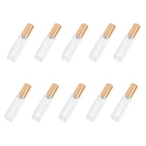 10Pcs 10ml Mini Perfume Spray Bottles - Clear Glass Refillable Travel Size Sample Vials with Fine Mist Sprayer - Ideal for Essential Oils, Fragrance Samples & Cosmetic Storage - Perfect for Travel, Gifts & DIY Perfume Making