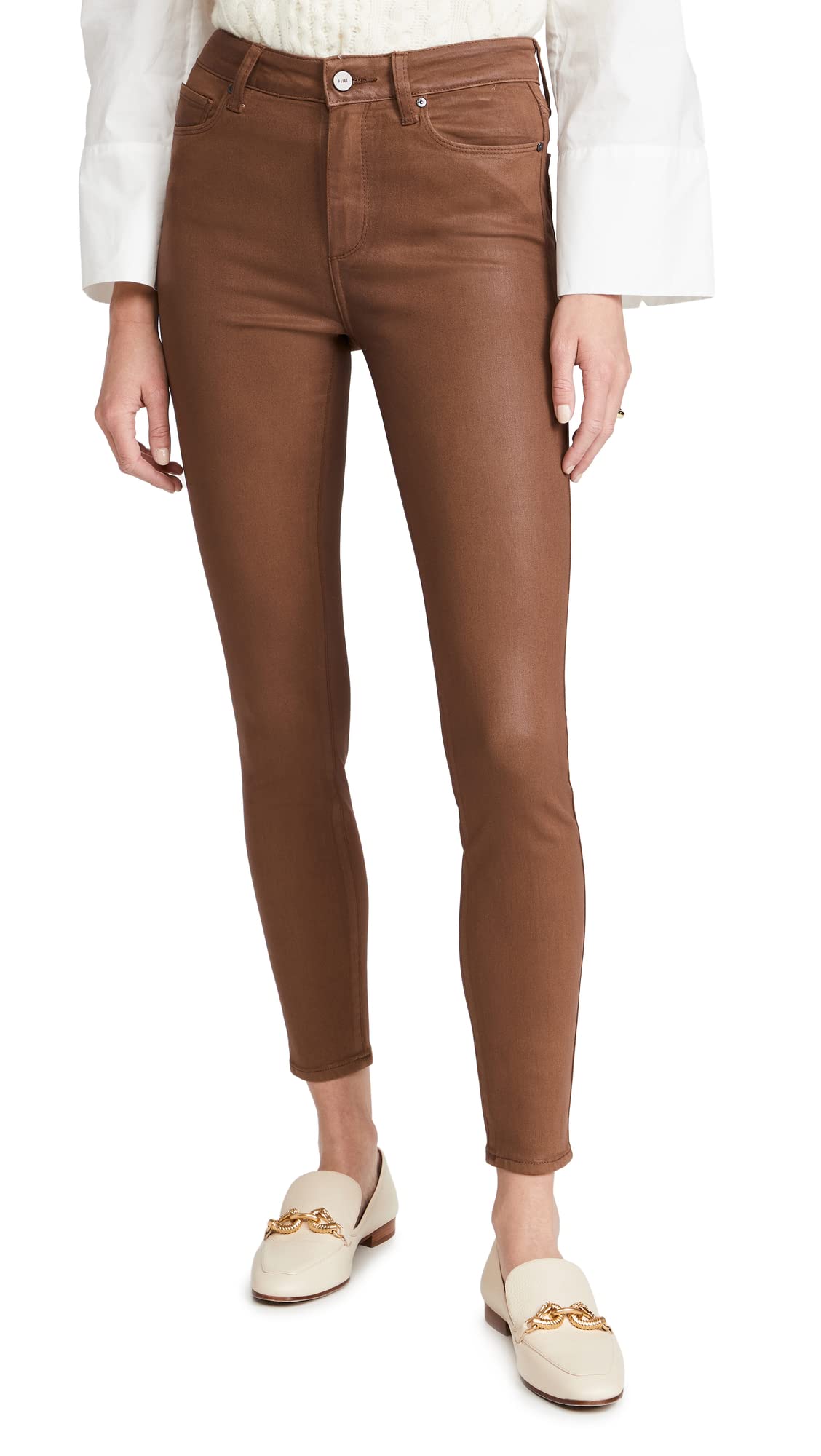 PAIGE Women's Hoxton High-Rise Ankle Skinny Jeans - Stretch Denim Pants for Casual Wear & Night Out | Perfect for Work, Dates & Everyday Style