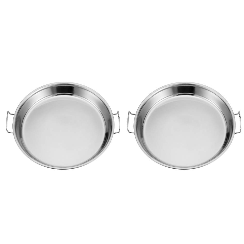 Hemoton 2-Piece Stainless Steel Steam Basket Set - Food Steamer for Rice Cooker, Noodle Making, Paella Pan & Kitchen Cooking - Perfect for Toddler Meals, Healthy Food Prep & Asian Cuisine