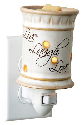 Live Love Laugh Plug-in Fragrance Warmer with Heartwarming Phrase - Aromatherapy Home Decor for Bedroom, Living Room & Office
