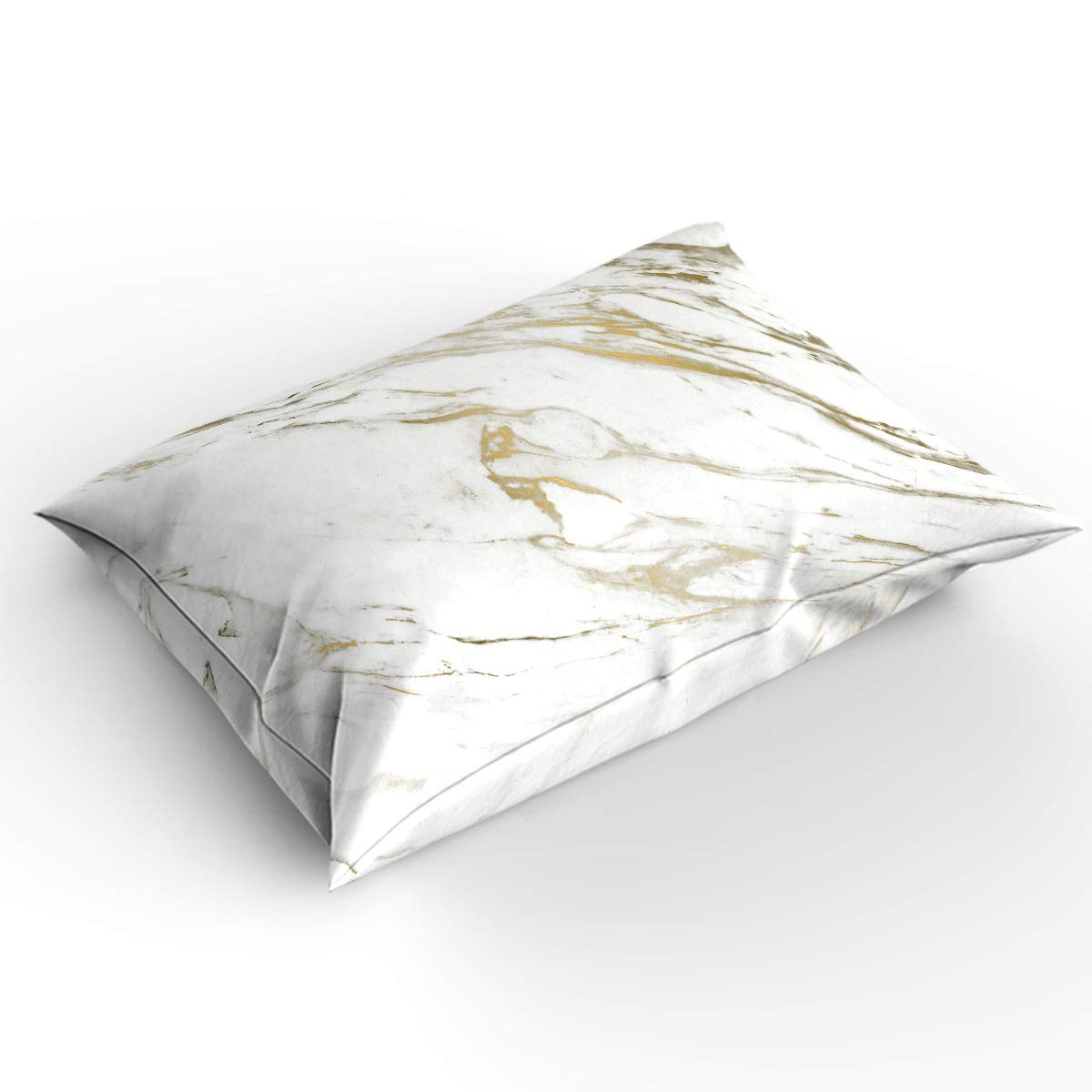 Premium 3-Piece Full Size Duvet Cover Set - White Gold Marble Comforter with 2 Pillow Shams | Soft Lightweight Bedding | Wild Symbol Design | Perfect for Guest Rooms, Master Bedrooms & Cozy Home Decor