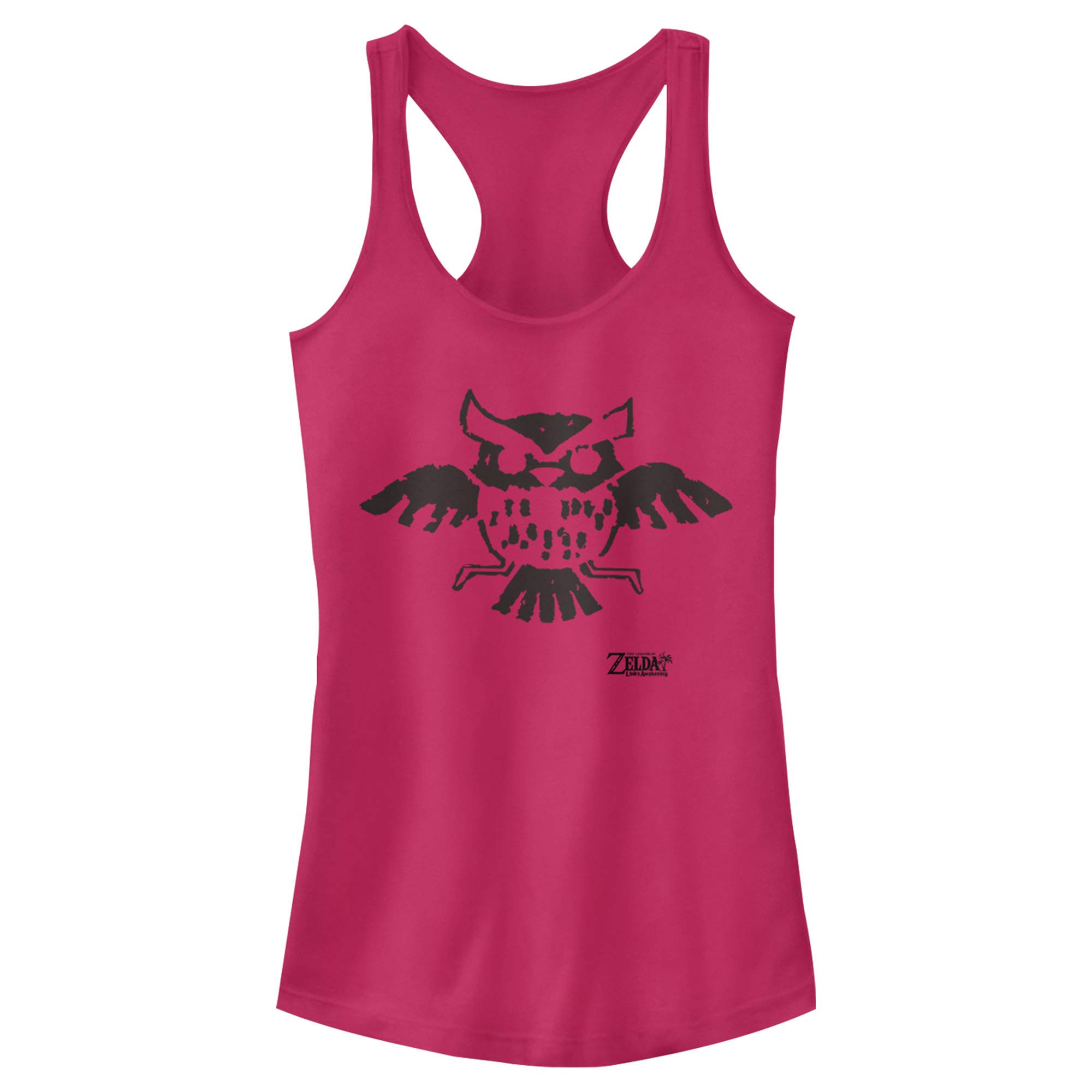 Nintendo Legend of Zelda Link's Awakening Owl Hieroglyphic Racerback Tank Top for Women - Vintage Gaming Graphic Tee for Cosplay, Conventions & Casual Wear