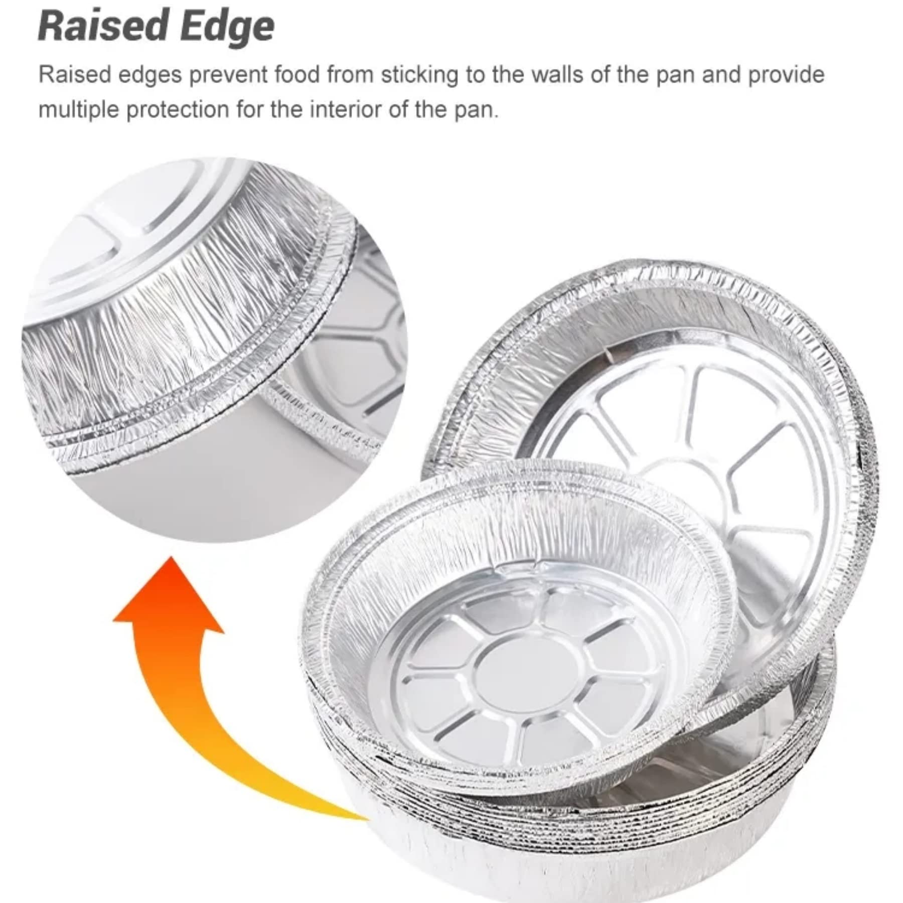 7-Inch Round Disposable Aluminum Foil Pans with Clear Lids (30 Pack) - Oven, Freezer & Microwave Safe Baking Pans for Cooking, Roasting, Meal Prep & Food Storage - Perfect for Parties, BBQs & Leftovers