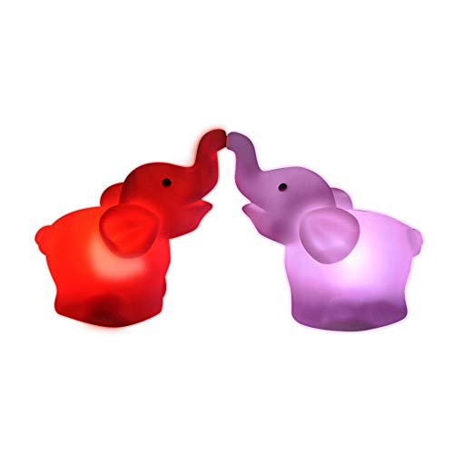 Charberry 2019 Elephant Shape Color Changing LED Night Light Lamp - Perfect for Kids Room, Nursery, Wedding Party Decor & Easter Gift (A) - Creates Soothing Ambiance for Bedtime & Relaxation