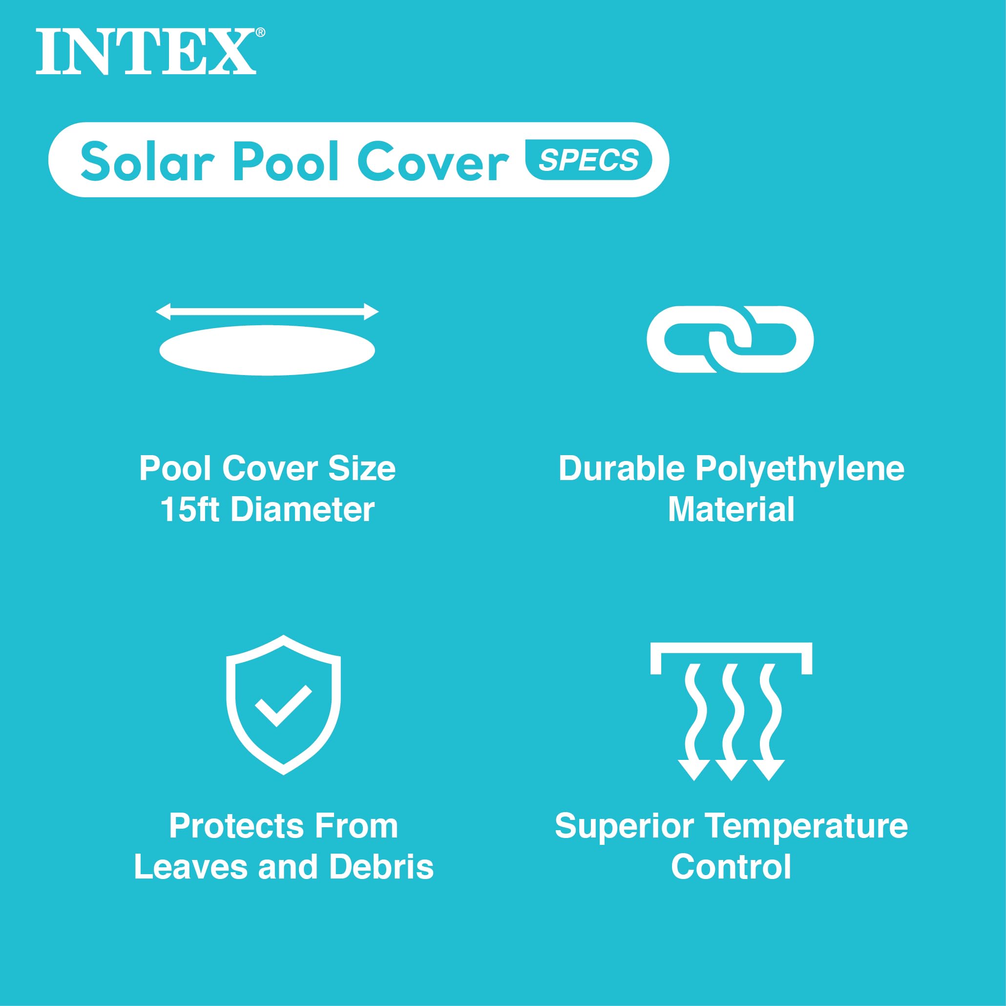 Intex 15ft x 48in Easy Set Above Ground Inflatable Swimming Pool with Filter Pump & Solar Cover - Perfect for Backyard Fun, Summer Parties, and Family Relaxation