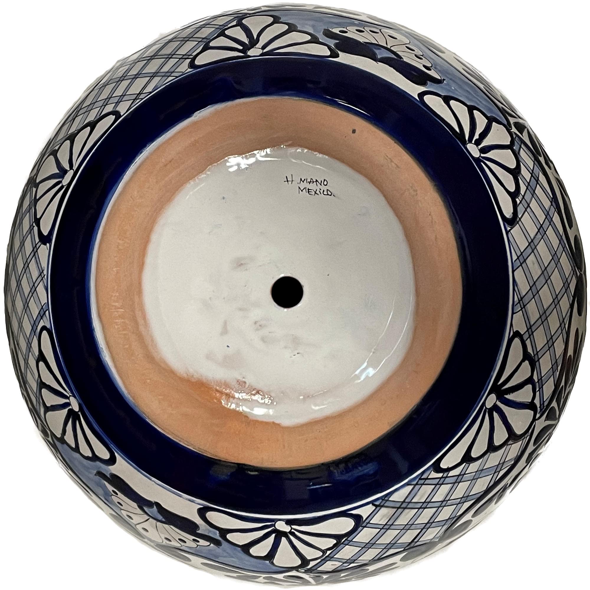 Large Zacan Mexican Talavera Ceramic Garden Pot for Indoors & Outdoors – Perfect for Plants, Flowers, and Home Decor