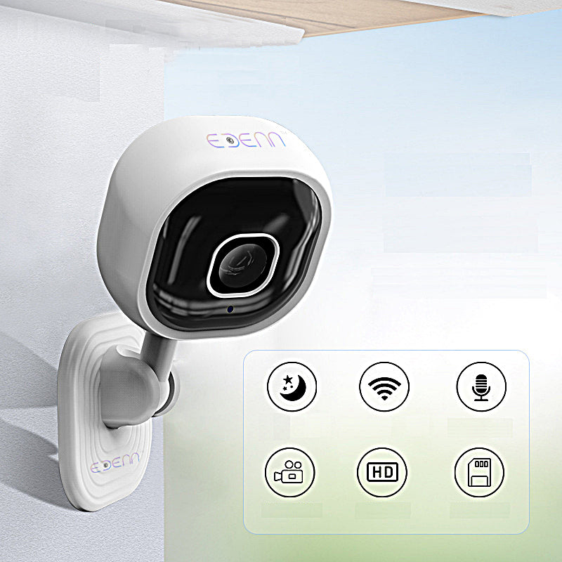 EDENN 2-Way Security Camera with Night Vision & Motion Detection - Indoor/Outdoor Wireless Surveillance System for Home, Baby Monitor & Pet Camera (Use for Home Security, Baby Monitoring, Pet Watching, and Office Surveillance)