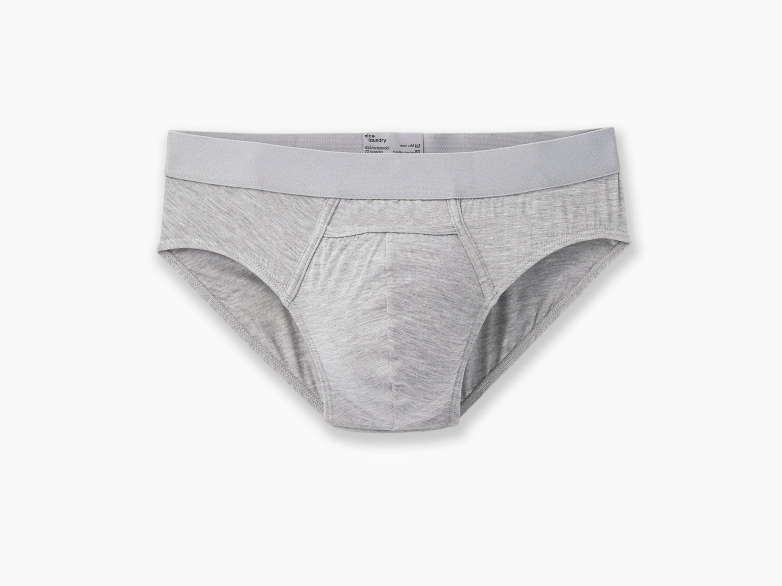 Men's Comfortable Cotton Brief Underwear - Heather Grey - Perfect for Everyday Wear, Gym & Lounge
