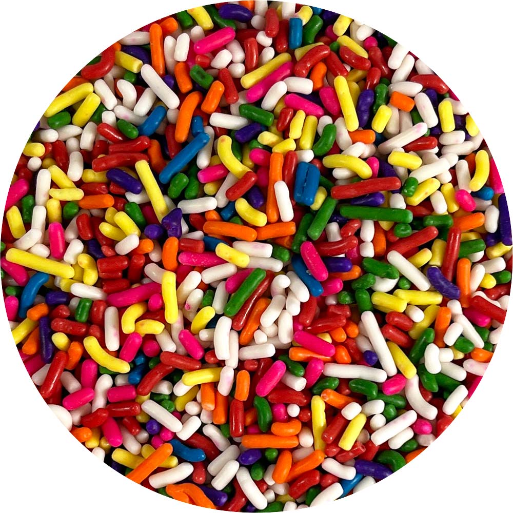 DecoPac Rainbow Sprinkles 26oz Tub - Colorful Cake & Dessert Toppings for Baking, Cupcakes, Ice Cream & Party Decorations
