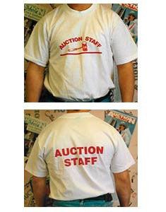 Vintage Auction Staff T-Shirts - Comfortable Cotton Work Tees for Auctioneers & Event Crew | Perfect for Auctions, Fundraisers & Live Events