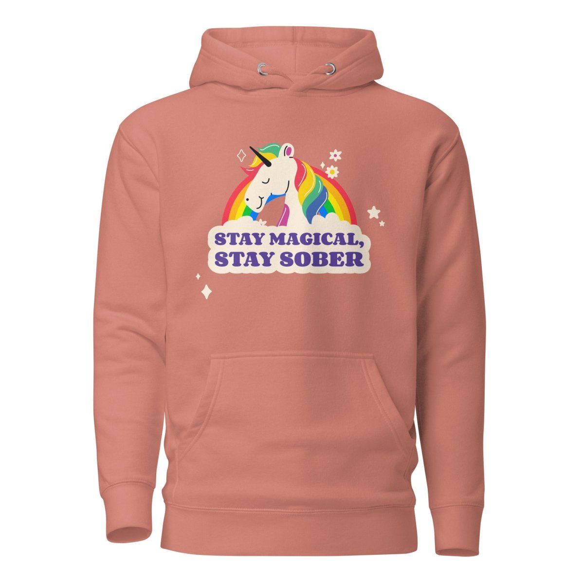 Stay Magical, Stay Sober Premium Hoodie - Inspirational Sobriety Sweatshirt for Women & Men | Comfortable Recovery Apparel for AA Meetings, Sober Living & Daily Wear
