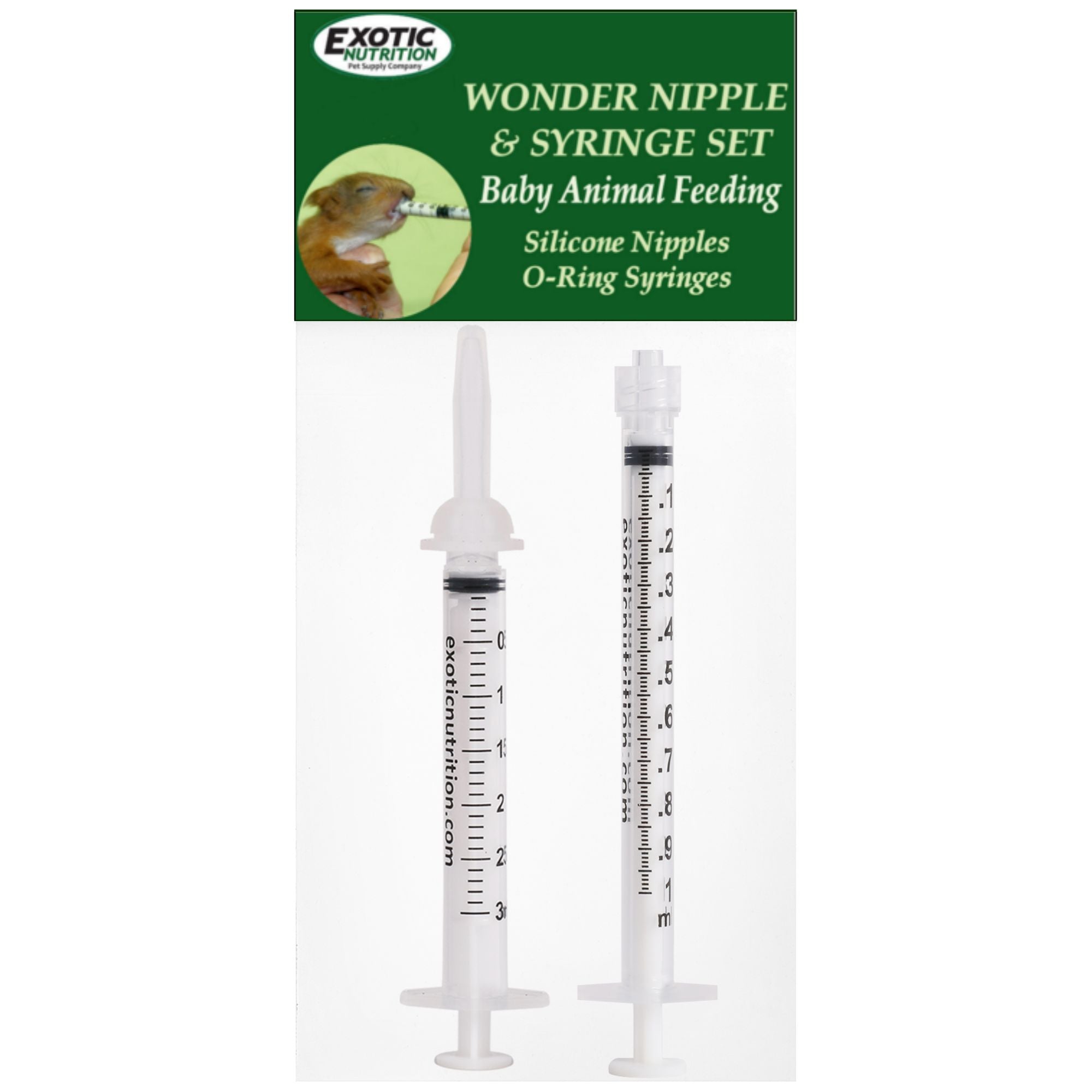 Wonder Nipple & Syringe Set for Baby Feeding - BPA-Free Newborn Bottle Nipples with Medical Syringes for Infant Care, Nursing, and Medication