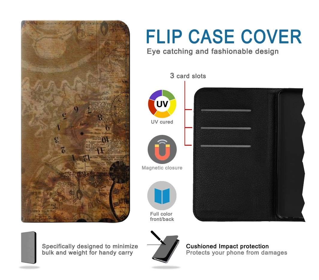 Vintage Steampunk PU Leather Case for Google Pixel 4a 5G - Perfect for Office & Travel