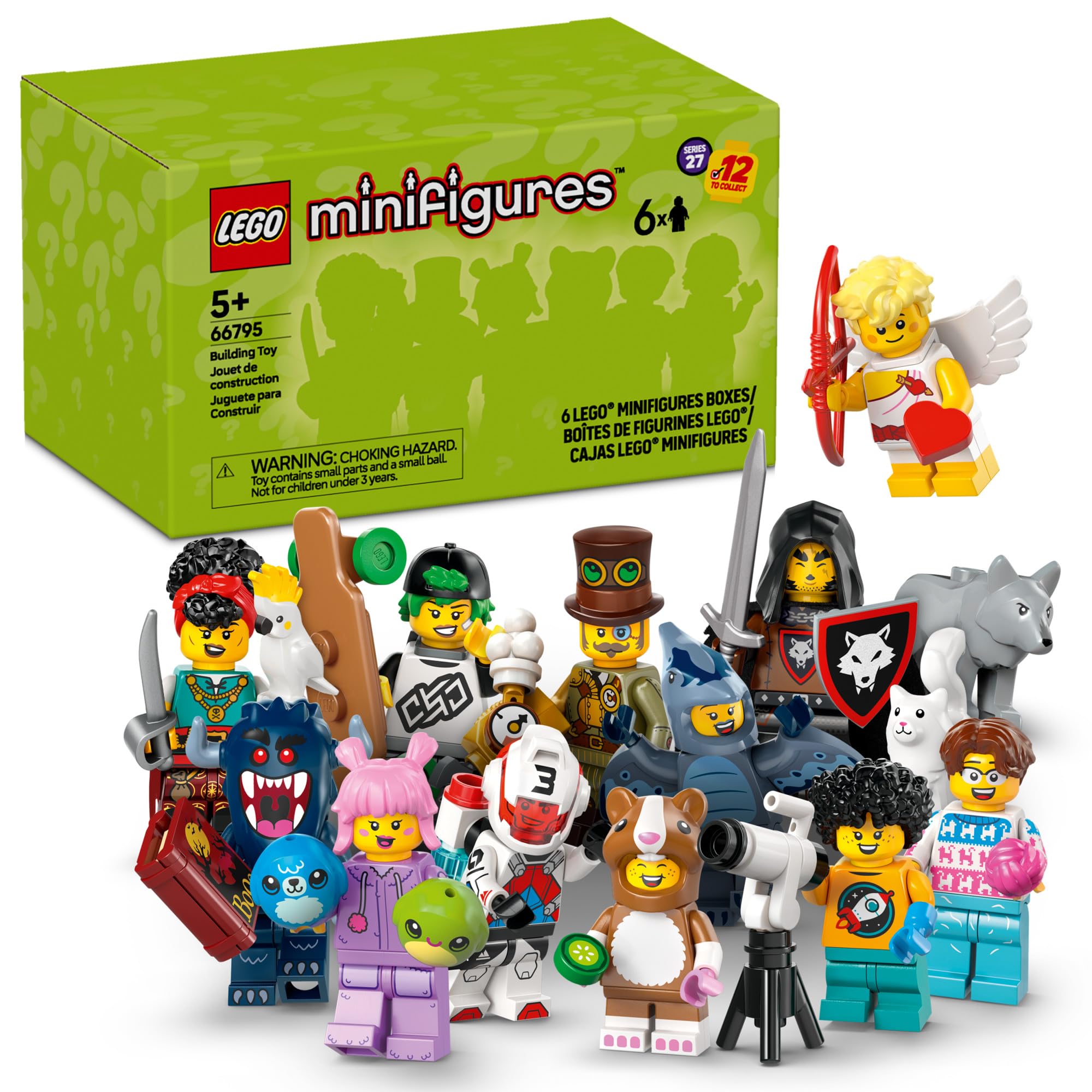 LEGO Minifigures Series 27 6-Pack - Collectible Blind Bag Mystery Minifigures for Kids Ages 5+ (12 Possible Characters) - Perfect Gift for Birthday Parties, Christmas & Playtime Fun - Building Toy Set 66795