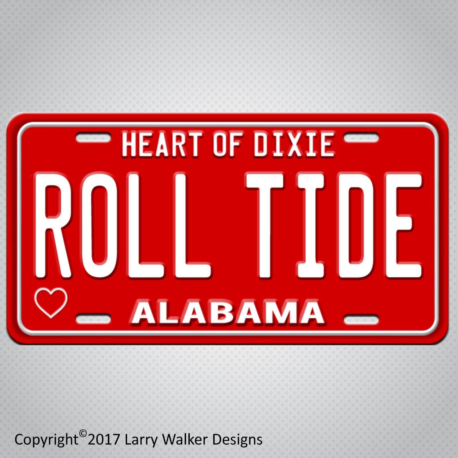 ALABAMA ROLL TIDE Aluminum License Plate Tag - New Official NCAA College Football Fan Accessory for Cars, Trucks & Tailgating