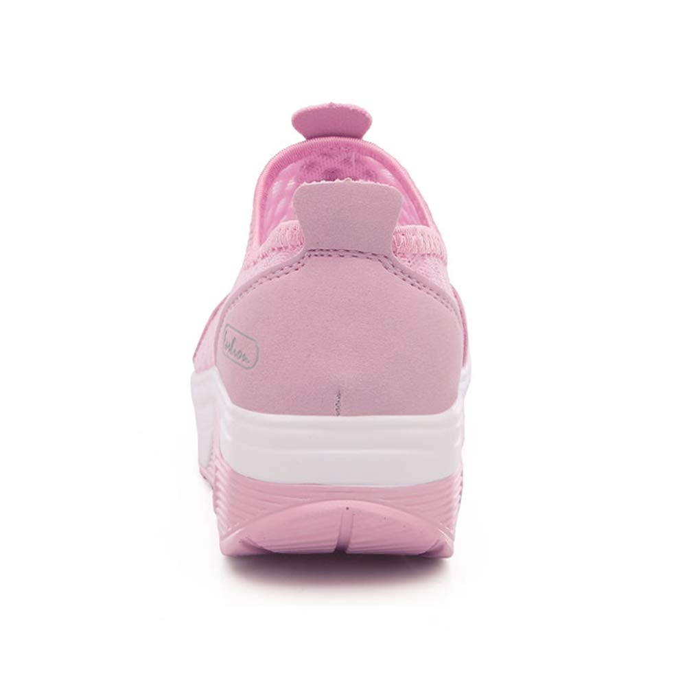 L LOUBIT Women's Slip-On Walking Shoes - Breathable Mesh Athletic Sneakers with Platform Wedge for Running, Tennis & Casual Wear