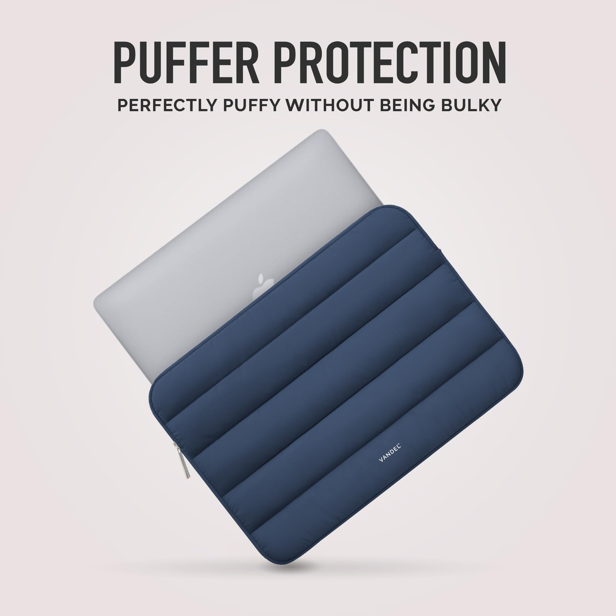 VANDEL The Original Puffy Laptop Sleeve Case - 13-14 Inch Protective Laptop Bag for MacBook Air/Pro 13/14, iPad Pro 12.9, HP, Dell, ASUS & More | Water-Resistant Computer Cover for Work, Travel & School