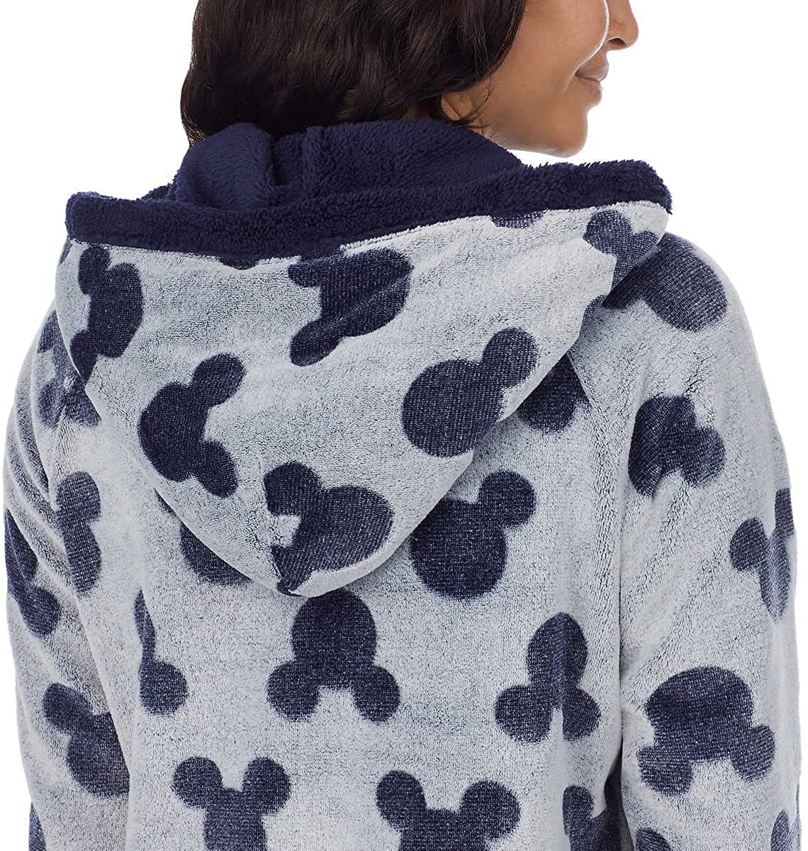 Disney Women's Mickey Mouse Fleece Lounge Hoodie - Cozy Pullover Sweatshirt for Casual Wear, Home Relaxing & Outfits