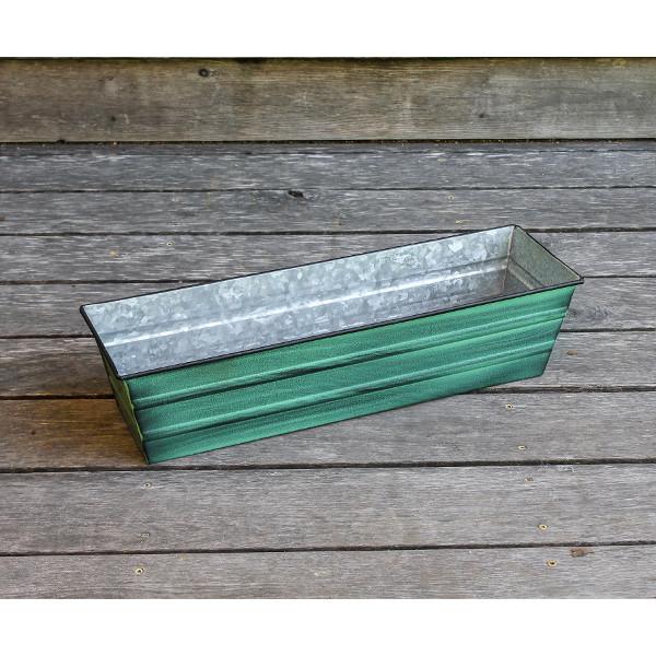 Galvanized Steel Flower Box Planter - Rustproof Outdoor Garden Planter for Flowers, Herbs & Plants - Perfect for Patio, Balcony & Window Sill Decor