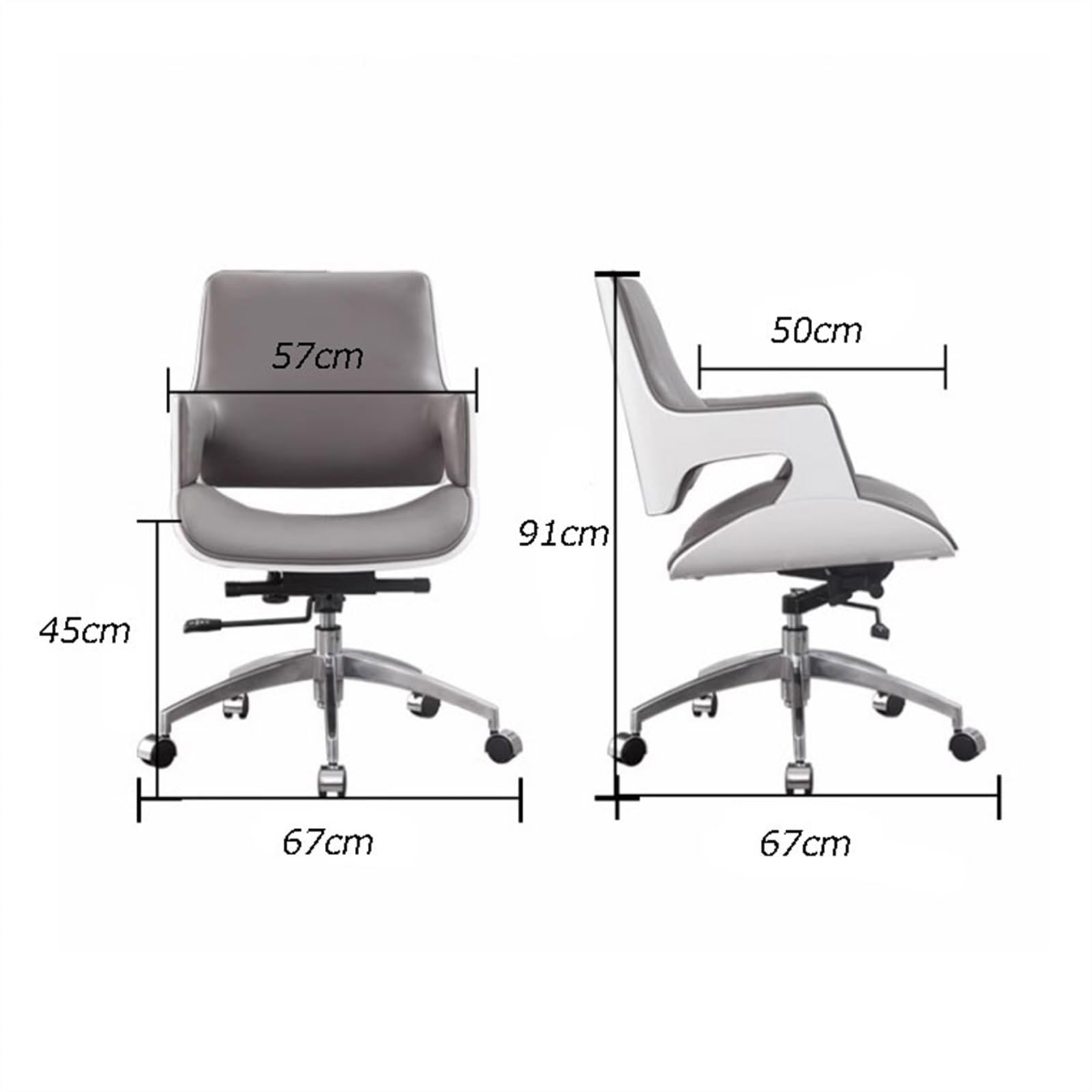Ergonomic Office Chair - Modern Computer Desk Chair with 360° Swivel & Adjustable Height for Home, Conference, and Staff Use - Comfortable Work from Home & Office Seating Solution