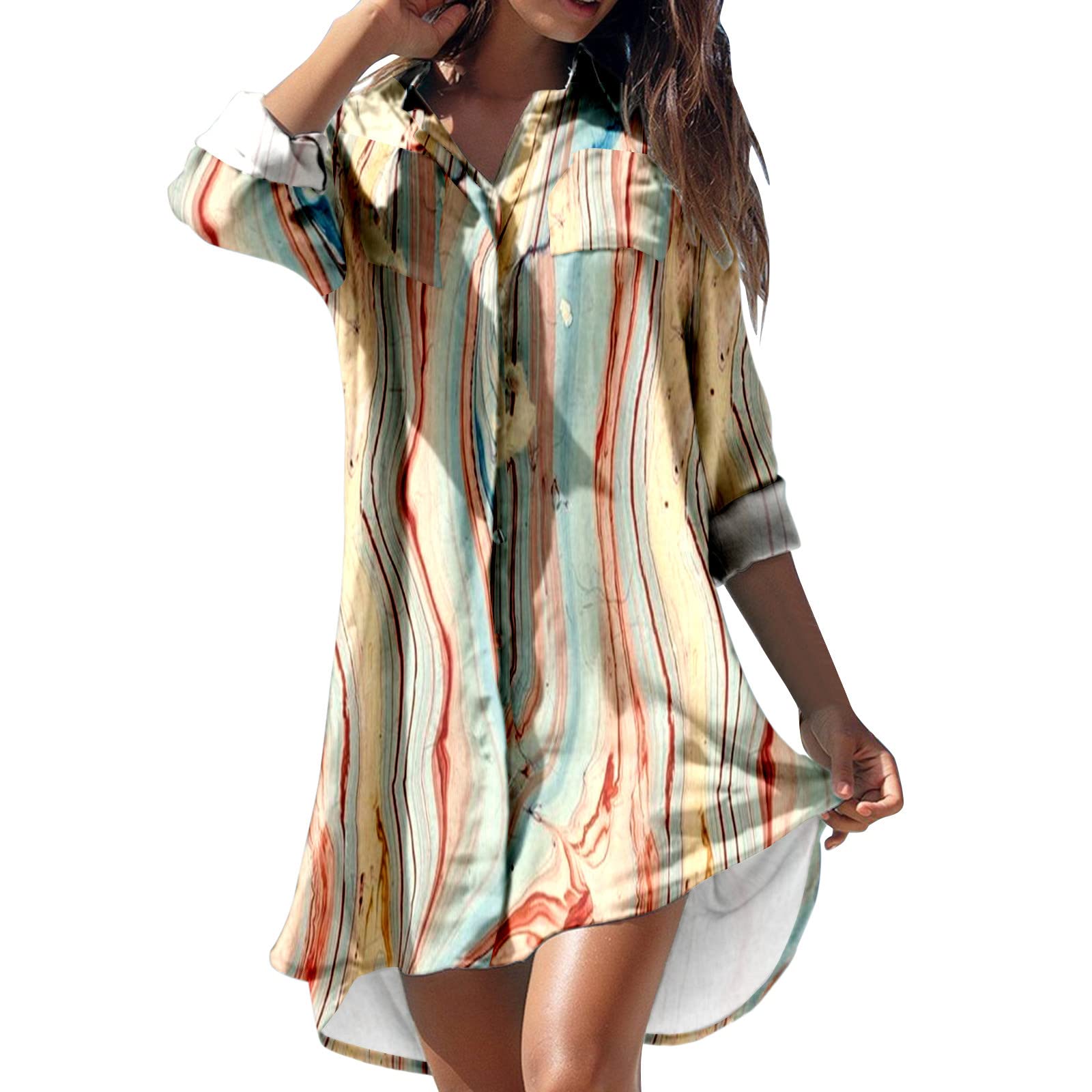 Stylish NBSLA Women's Summer Party Shirt Dress - Casual Wedding & Spring Dress for Women | Perfect for Outdoor Events, Beach Vacations & Date Nights