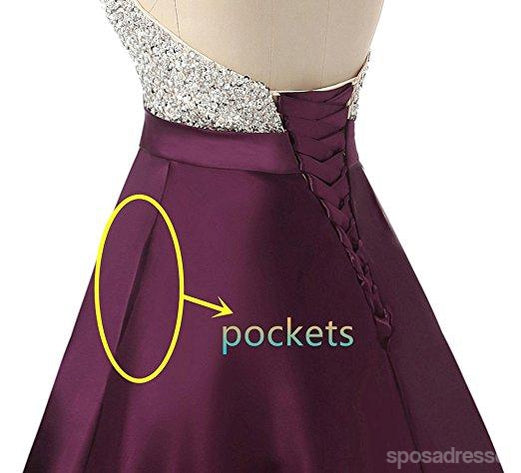 Elegant Halter Rhinestone Beaded Purple A-Line Long Evening Prom Dress 17678 - Perfect for Formal Dances, Galas & Special Occasions