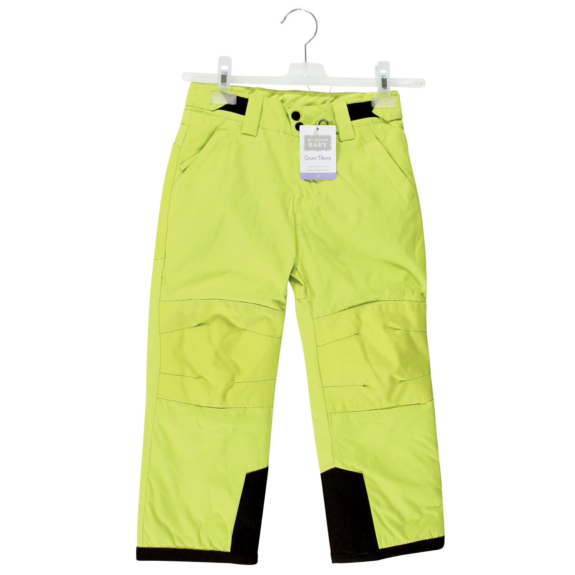 Hudson Baby Unisex Winter Snow Pants - Waterproof, Warm, Lime Green, Size Large - Perfect for Toddler Outdoor Play & Snow Day Adventures