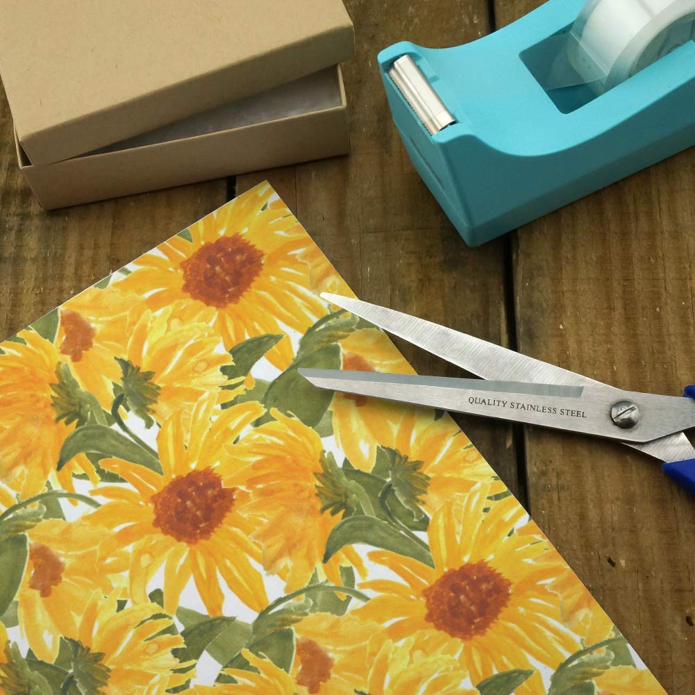 Sunny Sunflowers Gift Wrap Wrapping Paper Rolls - Vibrant Floral Design for Birthday, Wedding & Party Decorations - 24