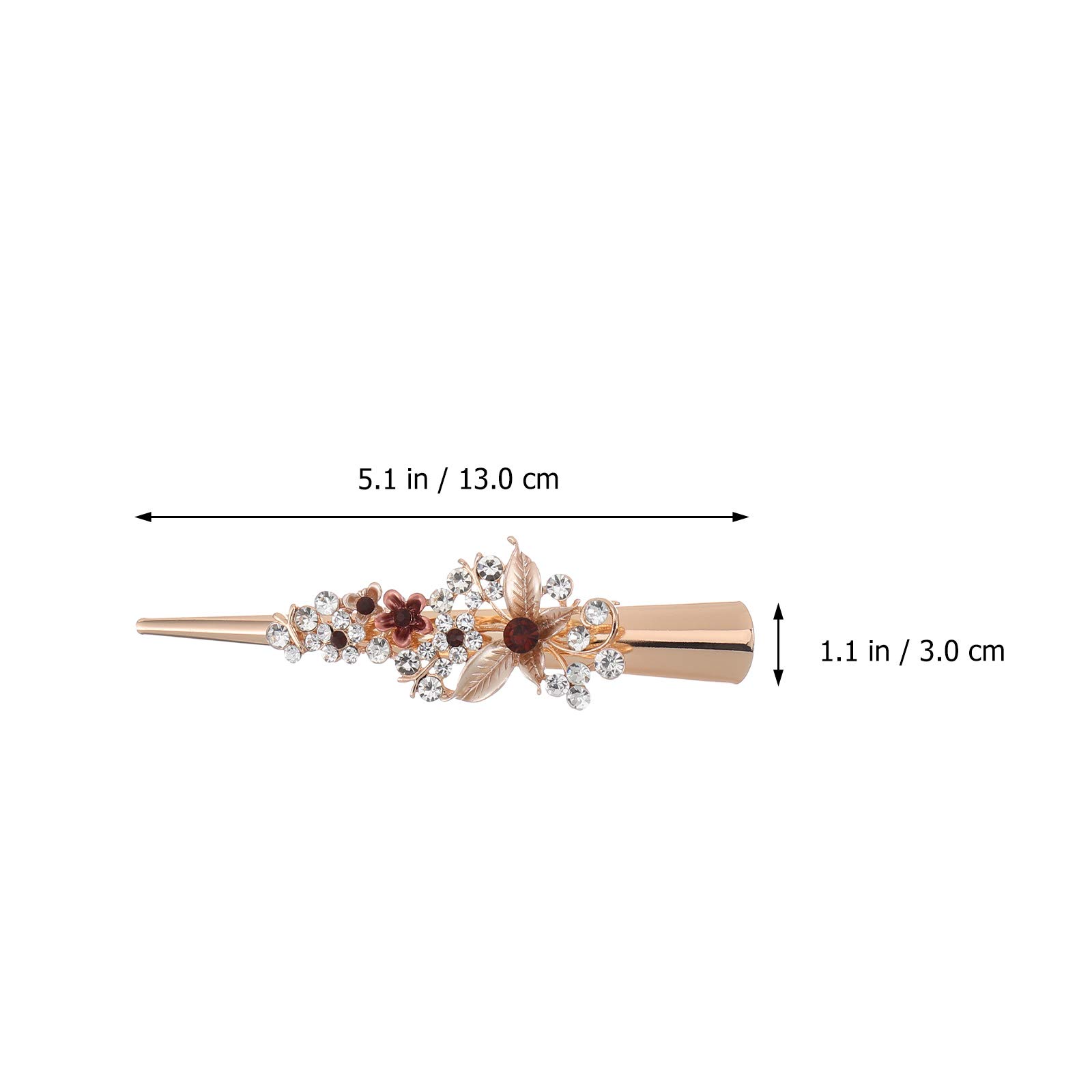 Rhinestone Alligator Hair Clips for Women - Shiny Crocodile Hair Barrettes, French Bride Metal Styling Teeth Clips - Perfect for Weddings, Parties & Everyday Hair Accessories