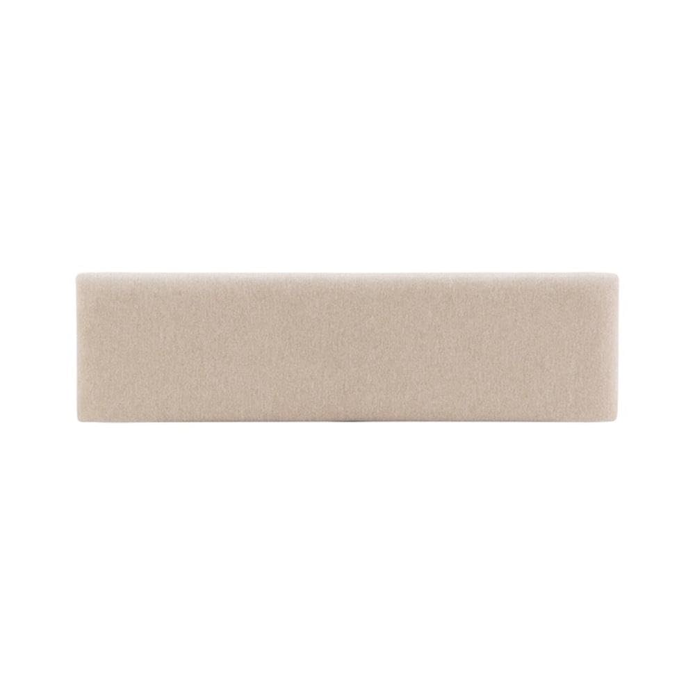 Linon Miles Solid Wood Bench with Padded Seat - Light Beige, Natural Lacquer Finish | Perfect for Entryway, Bedroom, or Garden Seating
