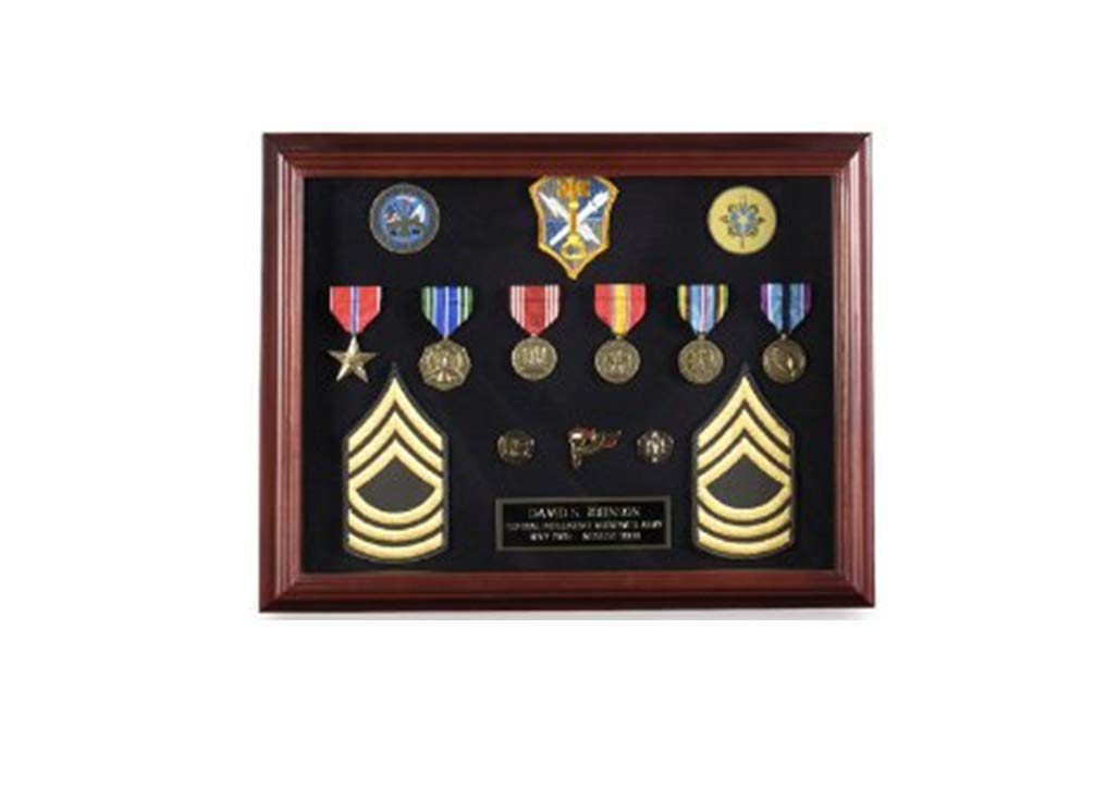 16x12 Inch Shadow Box Display Frame with Cherry Finish - Perfect for Memorabilia, Awards, and 3D Keepsakes Display
