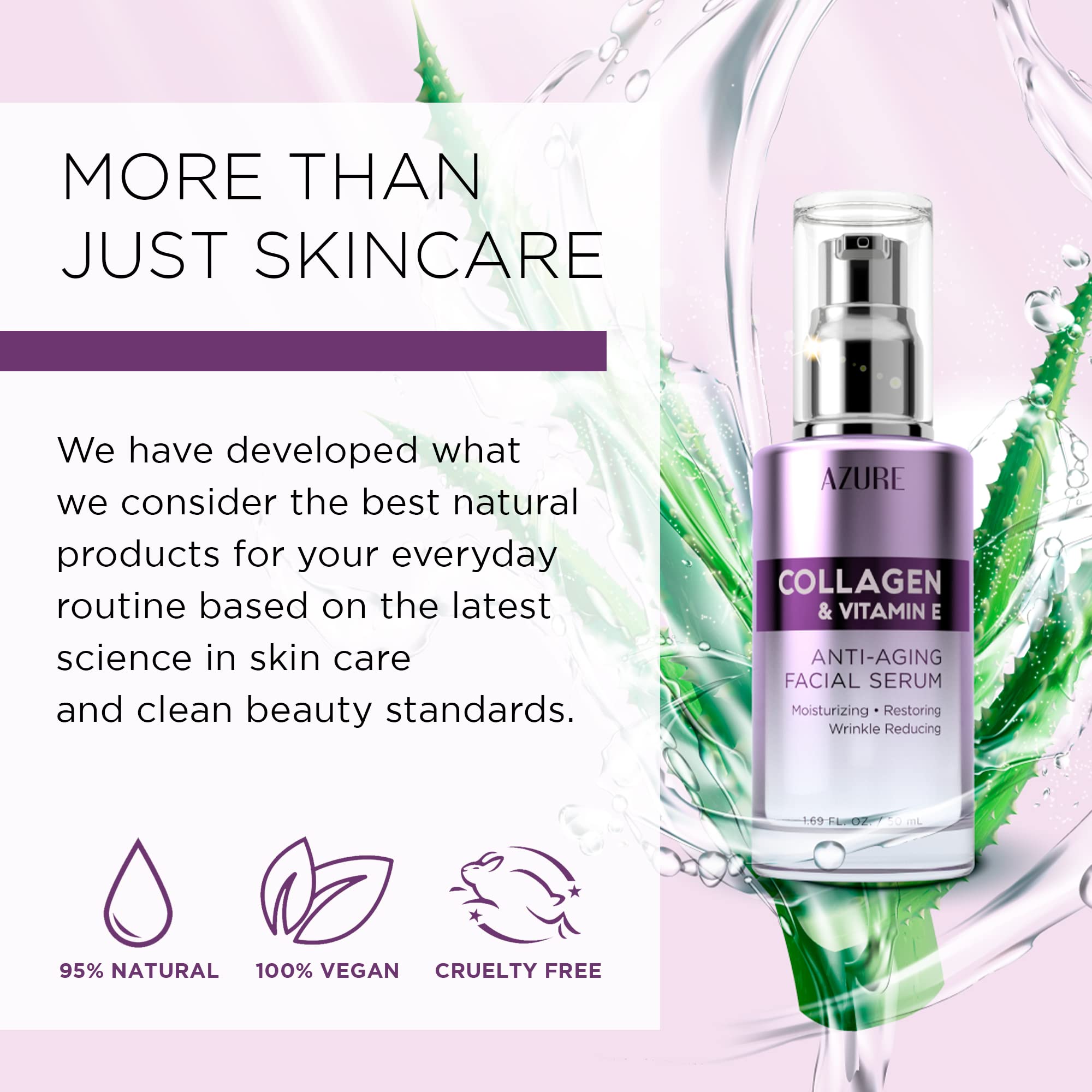 Dermatologist-Tested Collagen & Vitamin E Face Serum | Anti-Aging K-Beauty Formula for Wrinkles & Dark Spots | Korean Skincare Solution | 1.69 fl oz | Perfect for Night Routine & Daily Hydration
