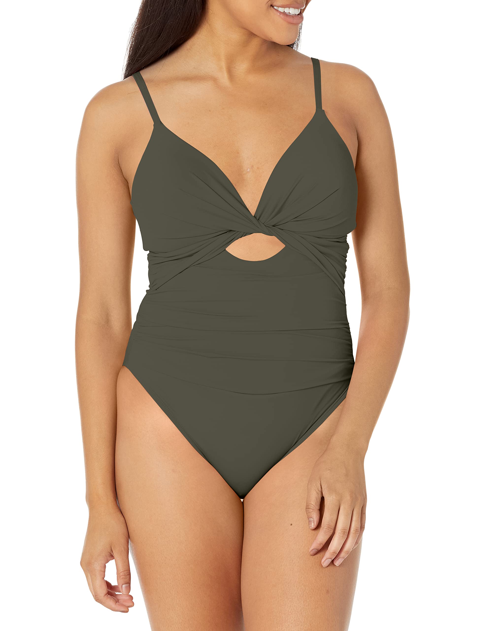 La Blanca Women's One Piece Swimsuit - Island Goddess Twist Keyhole Design, Comfortable & Stylish Swimwear for Beach, Pool & Vacation | Perfect for Summer, Swimming & Tropical Getaways