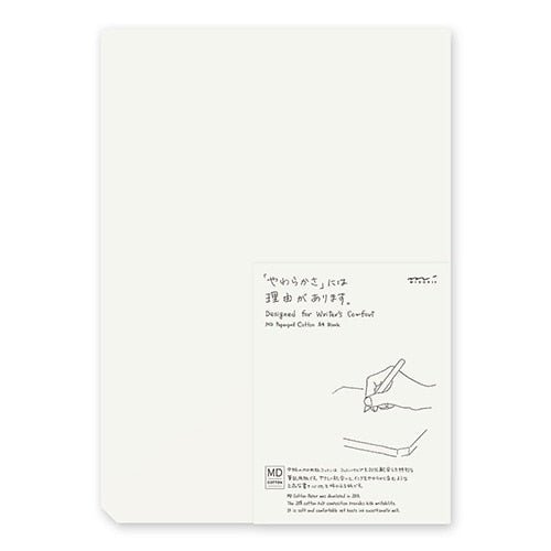 Midori MD Cotton Paper Pad - Premium Notebook for Sketching, Writing & Journaling - Perfect for Artists, Students & Office Use