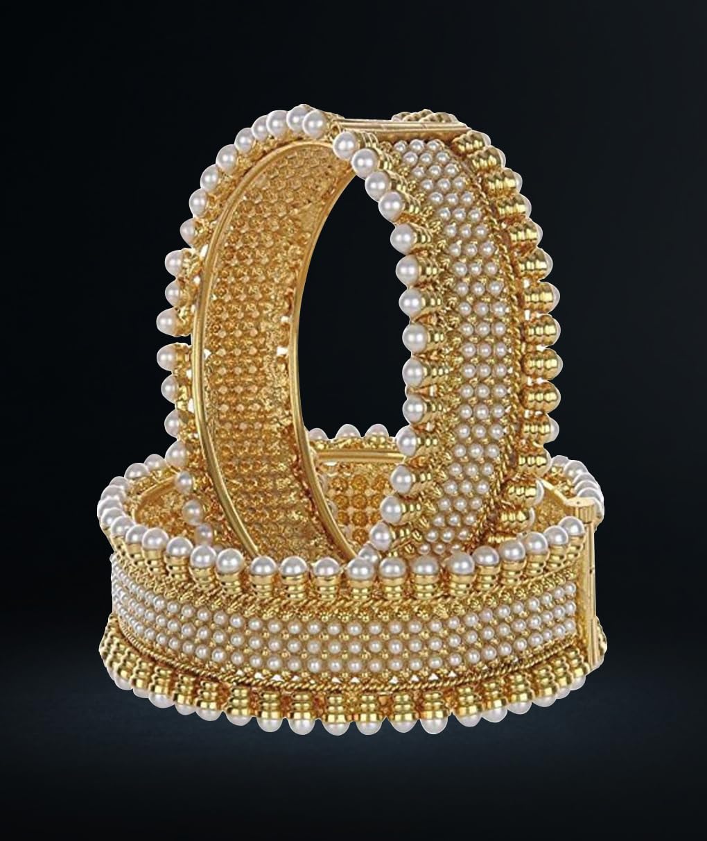 YouBella Women's Traditional Gold Plated Bangles - Elegant Jewelry for Women & Girls | Perfect for Weddings, Parties & Everyday Wear