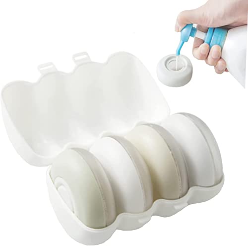 4-Piece Portable Collapsible Travel Bottle Set with Case - Leak-Proof Press Lotion Dispenser for Toiletries, Round Liquid Storage Containers | Perfect for Air Travel, Gym, Camping & Vacation Essentials