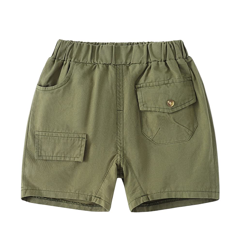 DINGDONG'S CLOSET Boys' Casual Cargo Shorts for Toddlers - Comfortable & Stylish Playwear for Outdoor Activities, Summer Camp & Daily Wear