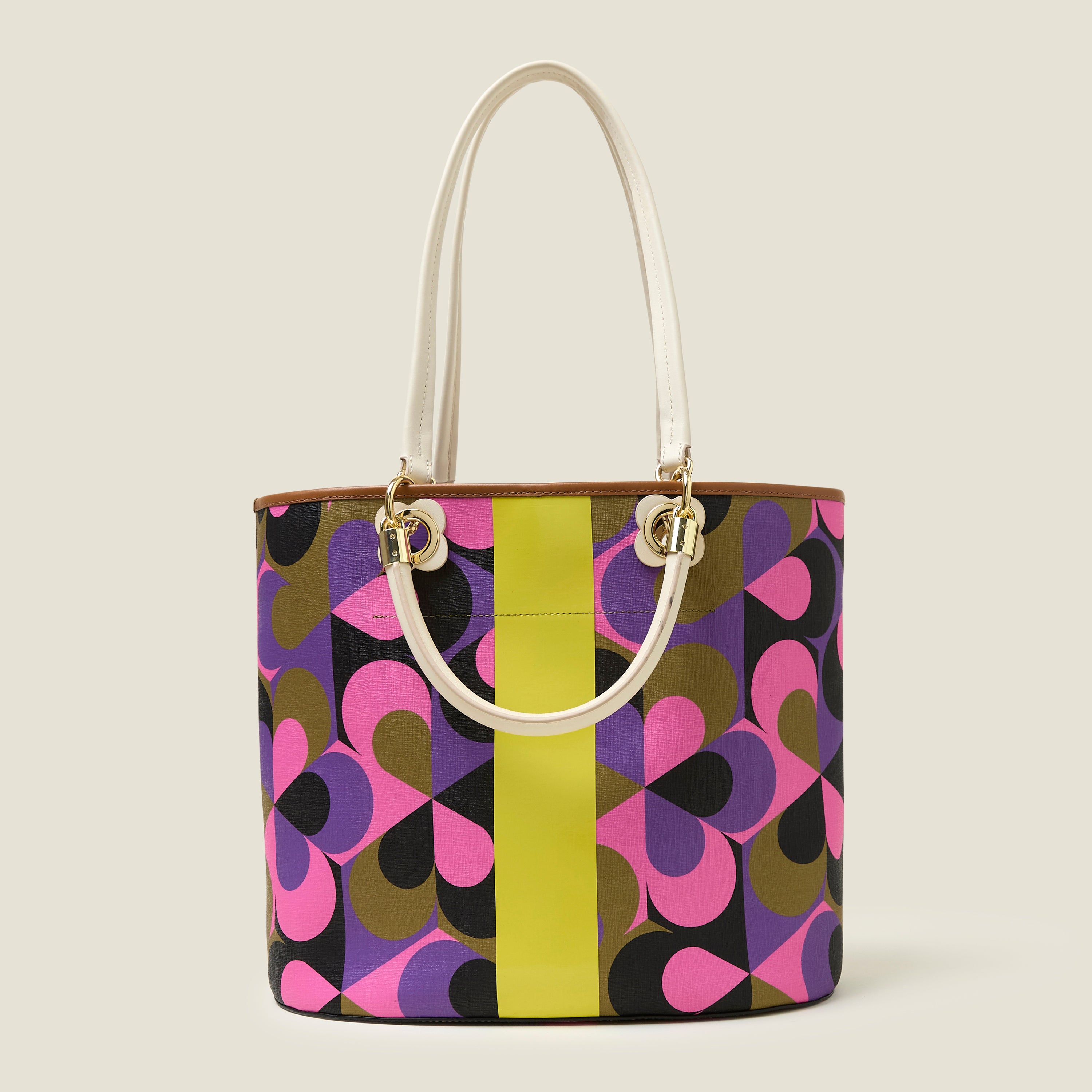 Stylish Smile Tote Bag in Kaleidoscope Violet - Perfect for Work, Travel & Everyday Use