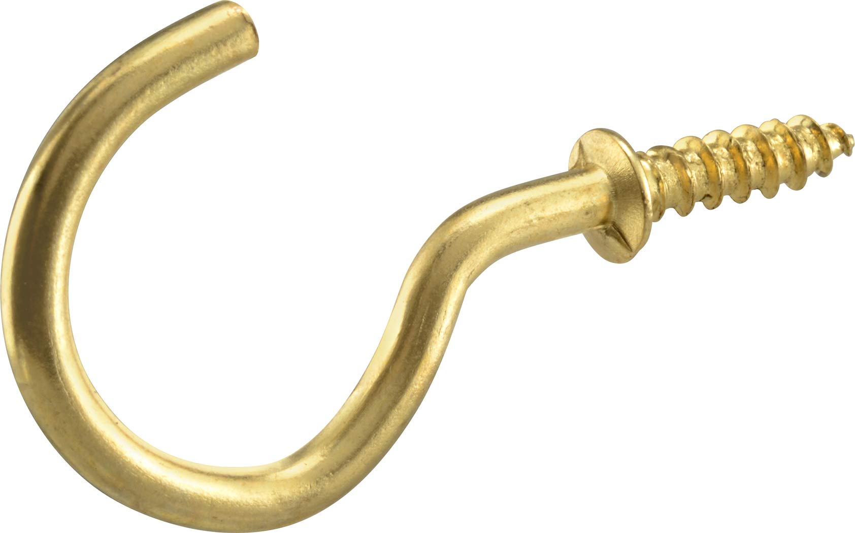 100 Pack 5/8-Inch Solid Brass Cup Hooks - Heavy Duty Hardware Essentials for Hanging Mugs, Plants & Kitchen Utensils - Durable Rust-Resistant Hooks for Home, Garage & DIY Projects