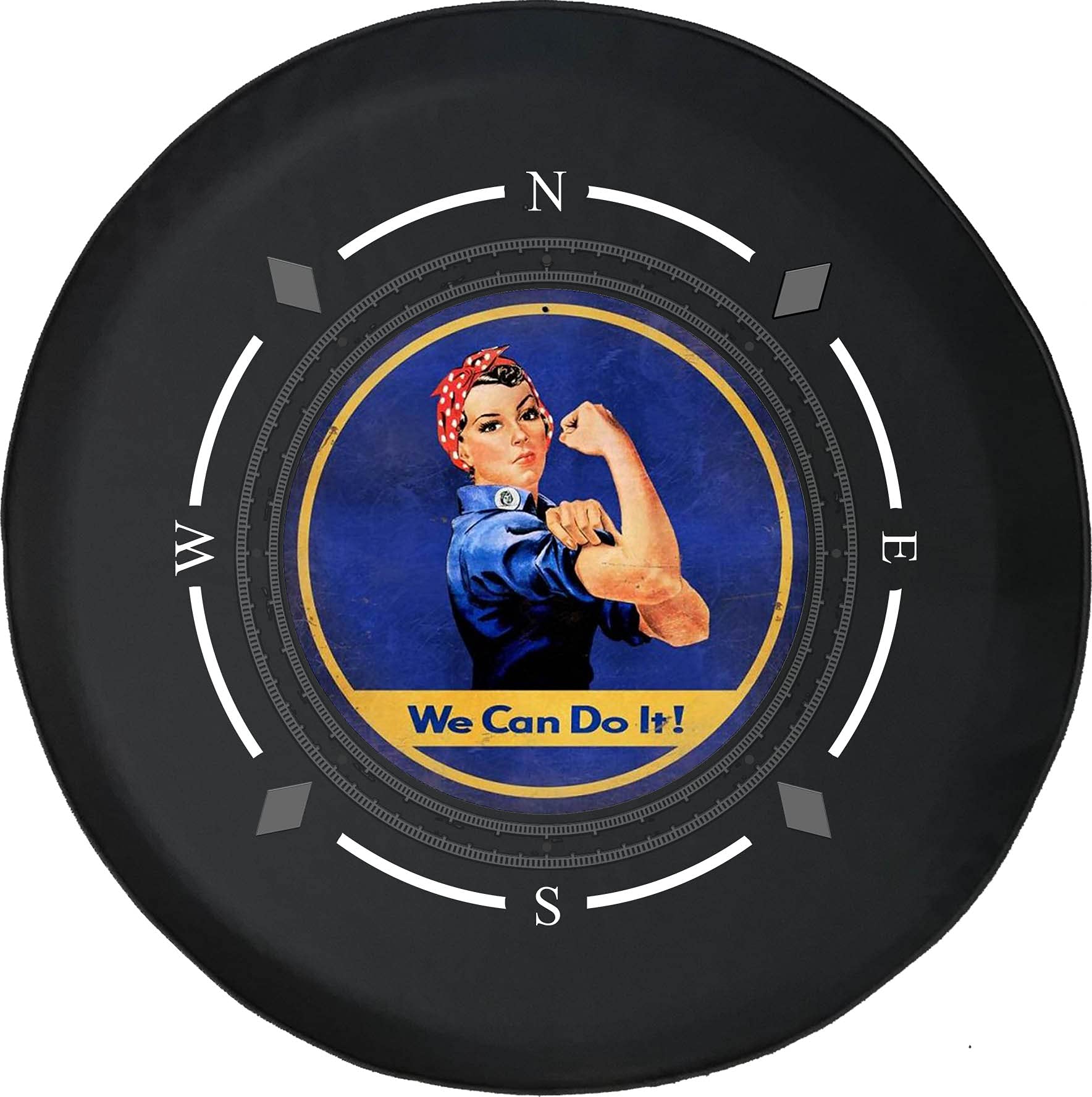 American Unlimited Spare Tire Cover with Compass Design - Durable Wheel Cover for SUV, Trailer, RV & Most Vehicles | Waterproof & UV Resistant | Perfect for Road Trips, Camping & Outdoor Adventures